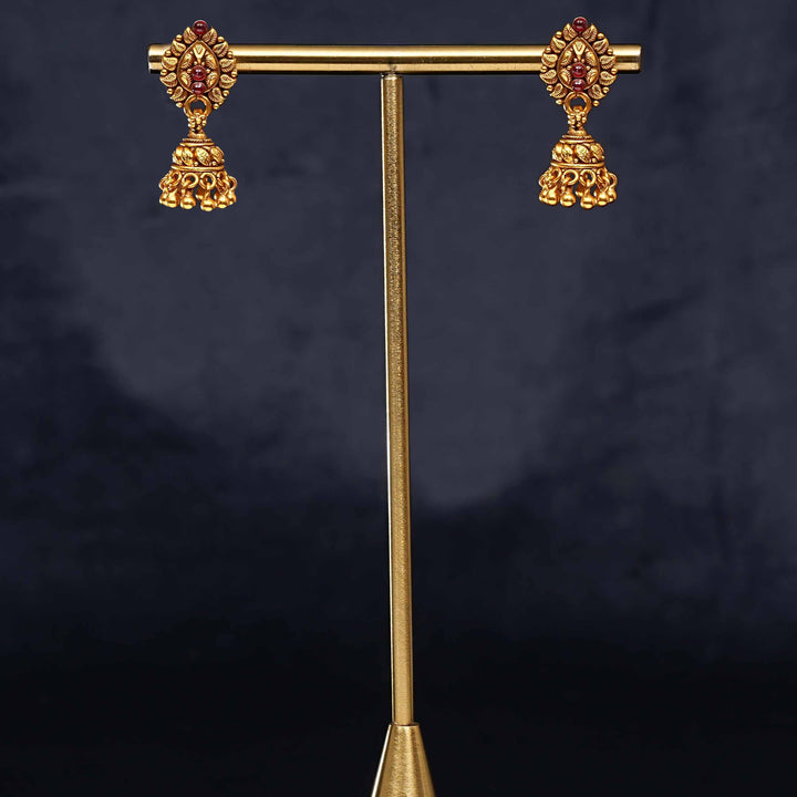 Temple Jhumka Earrings