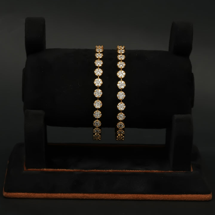 CZ Gold Finish Bangles