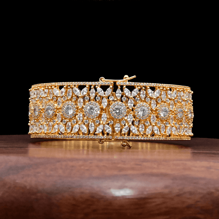 CZ White Diamond Bangle - Kada