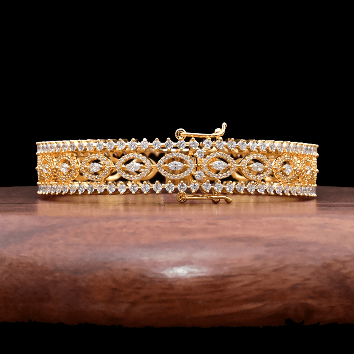 CZ White Diamond Bangles - Kada