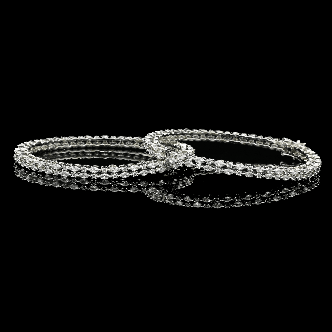 CZ White Diamond Bangle