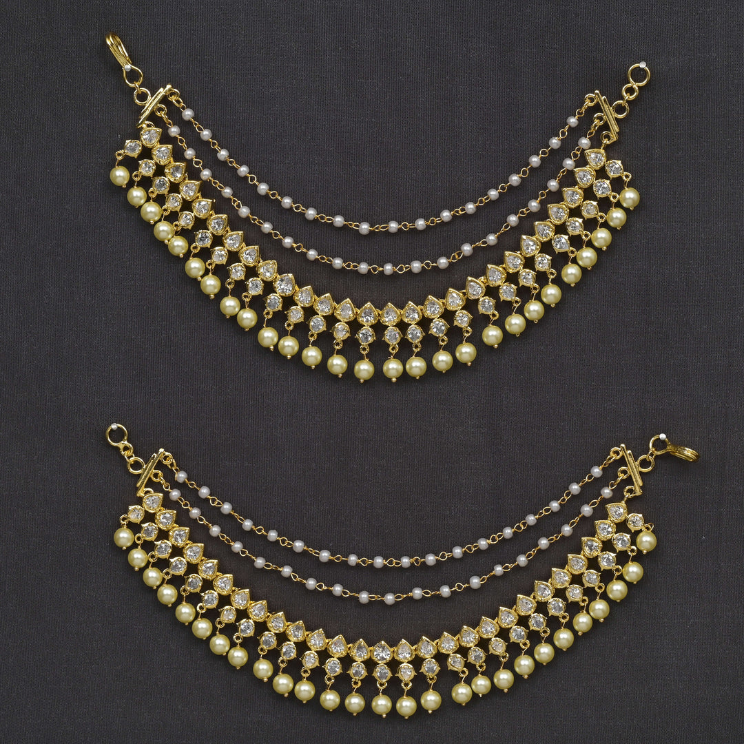 CZ Gold Finish Champasaralu