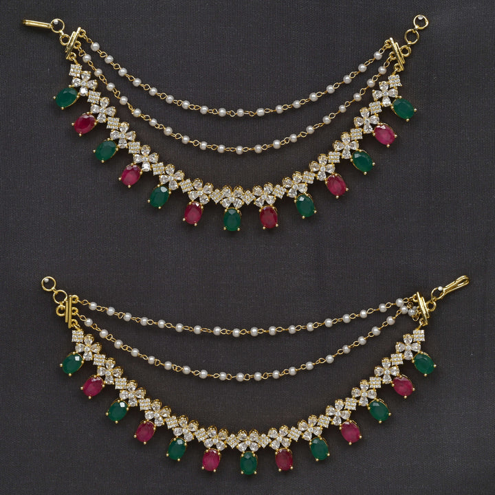 CZ Gold Finish Champasaralu