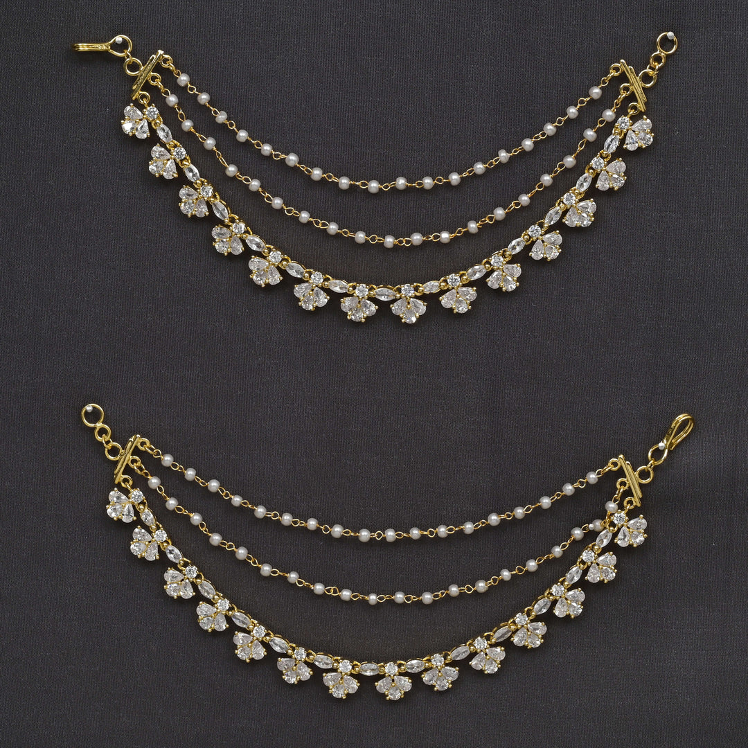 CZ Gold Finish Champasaralu