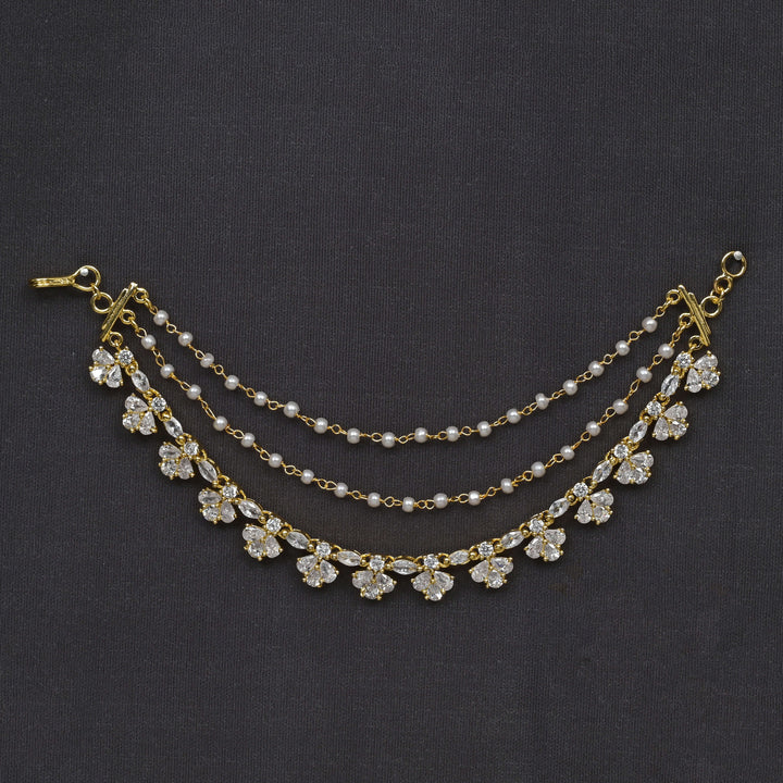 CZ Gold Finish Champasaralu