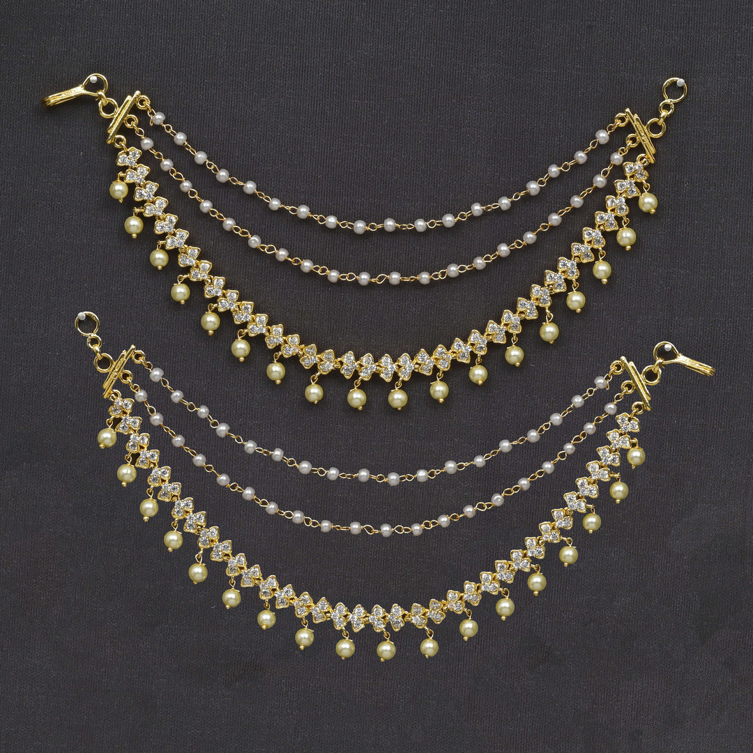 CZ Gold Finish Champasaralu