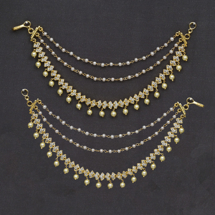 CZ Gold Finish Champasaralu