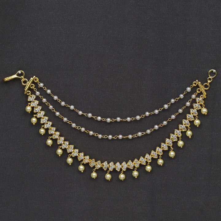 CZ Gold Finish Champasaralu