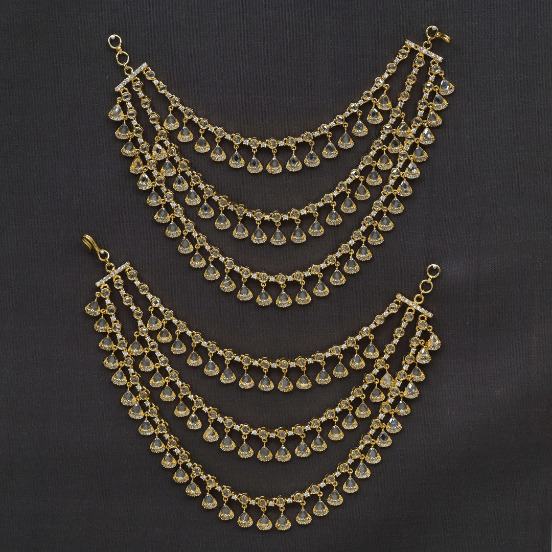 CZ Gold Finish Champasralu