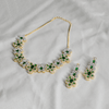 CZ Emerald Short Necklace Set