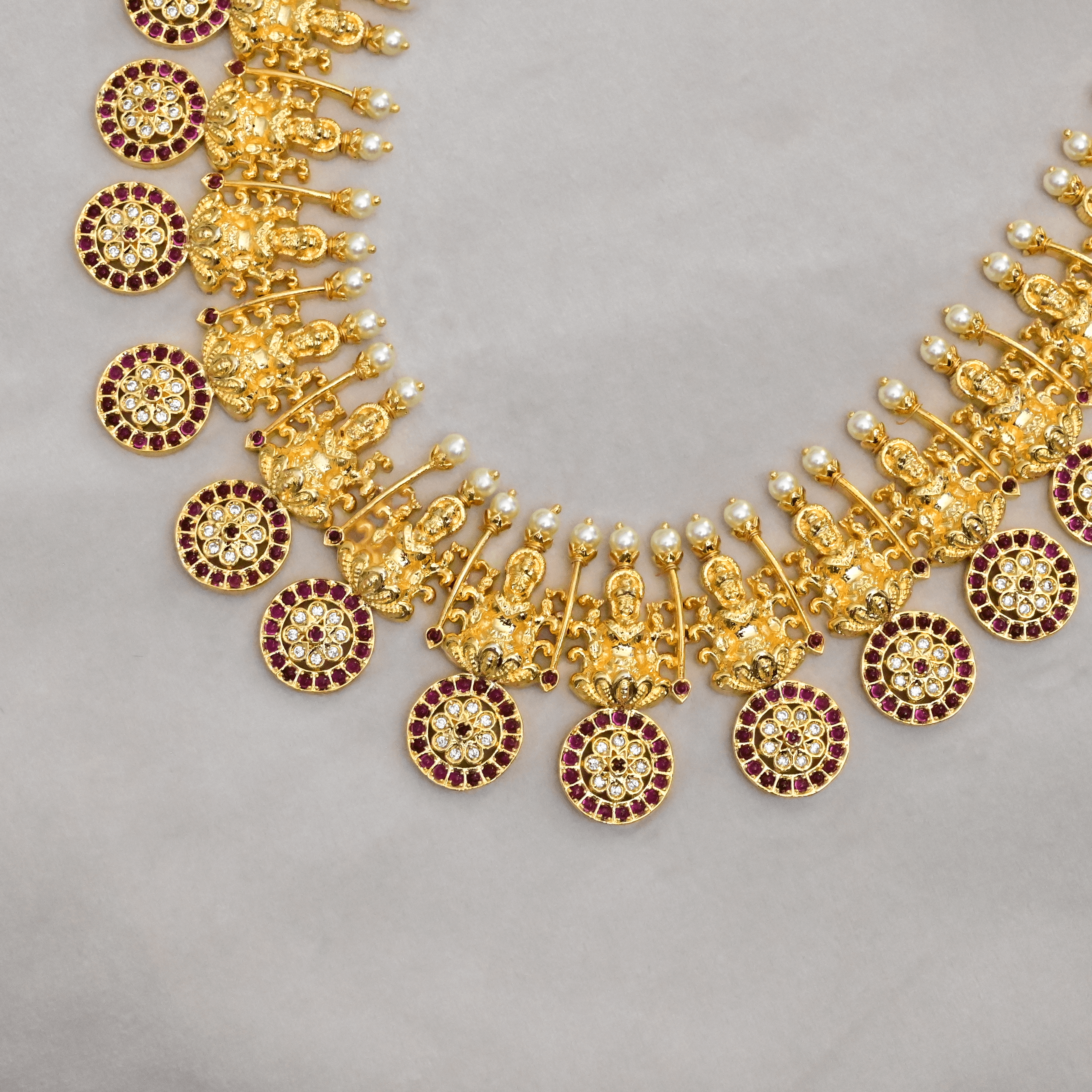 Buy Necklaces Online | Survi Pachiwork Bottumala Haram from Indeevari