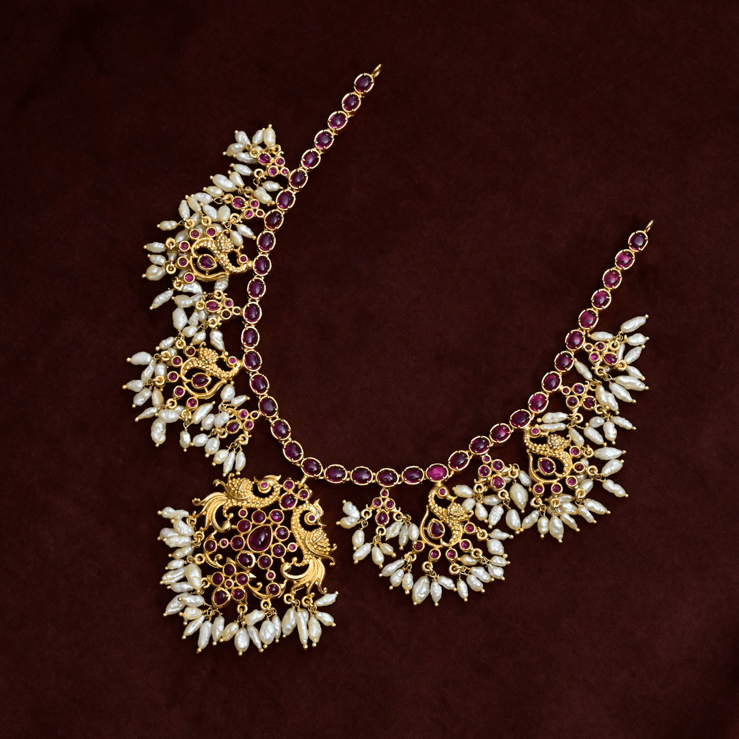 Guttapusalu Nakshi Short Necklace Set