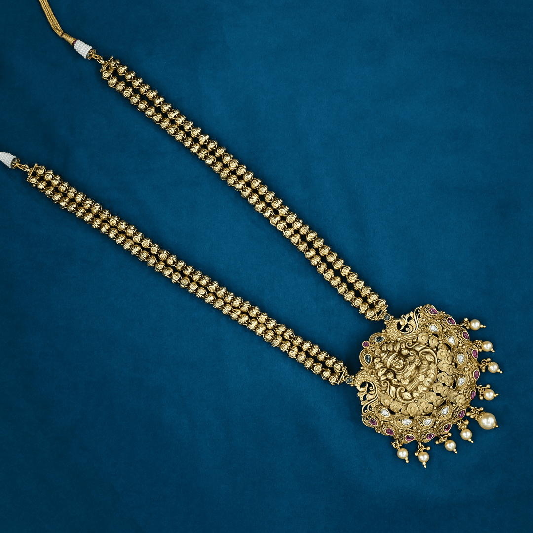 Temple Nakshi Necklace Set