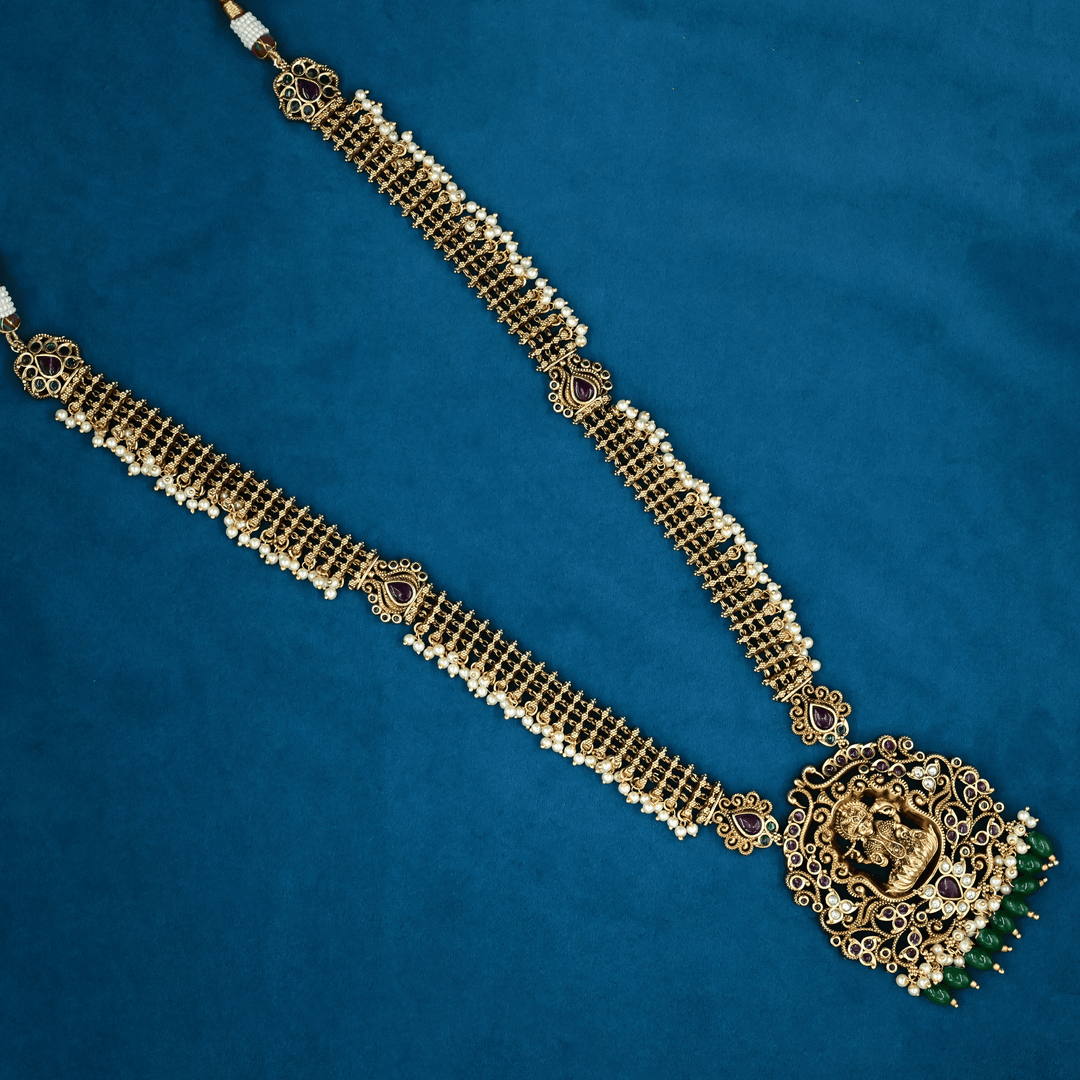 Temple Nakshi Necklace Set