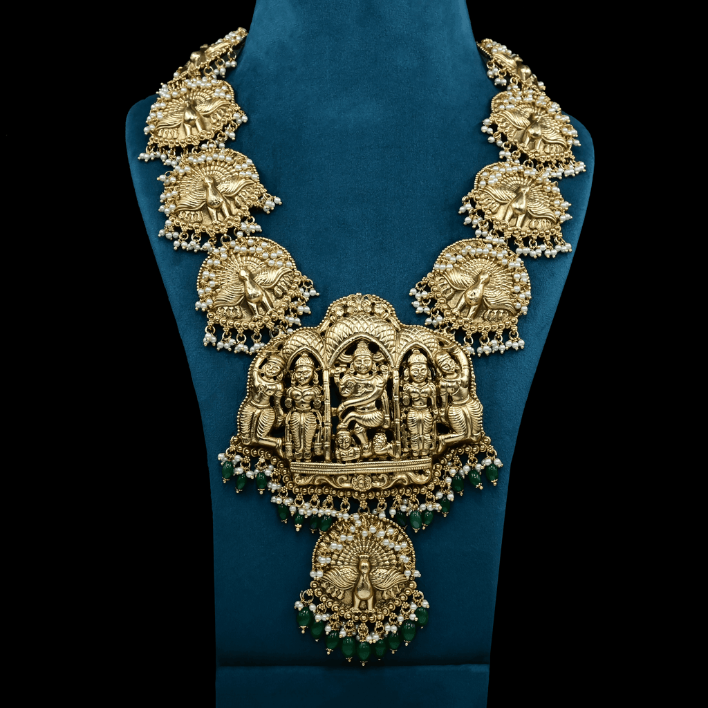 Temple Nakshi Necklace Set