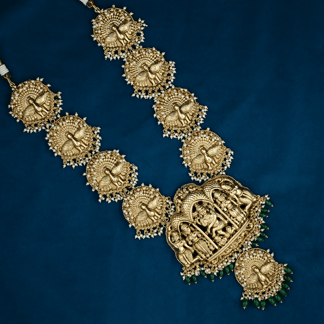 Temple Nakshi Necklace Set