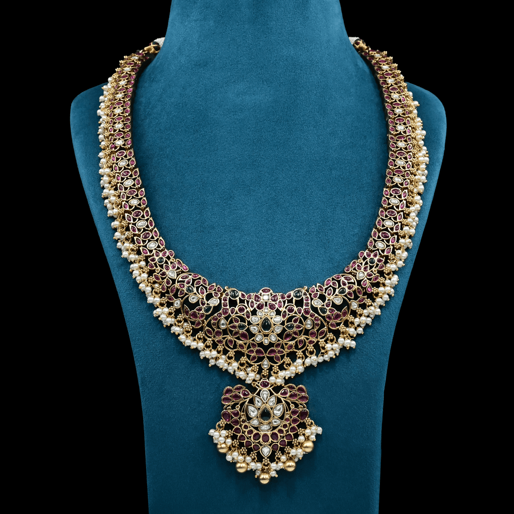 Temple Long Necklace Set