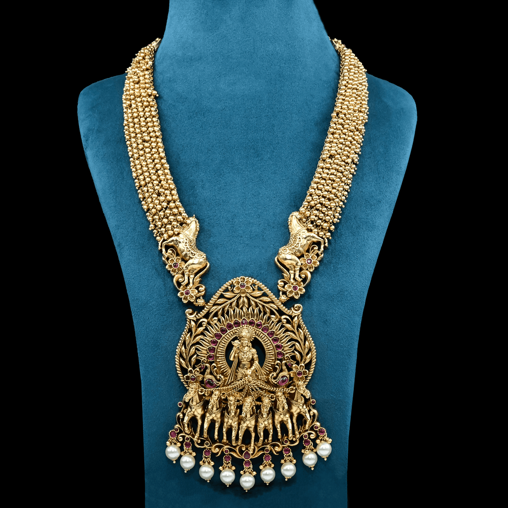 Temple Surya Bhagwaan Necklace Set