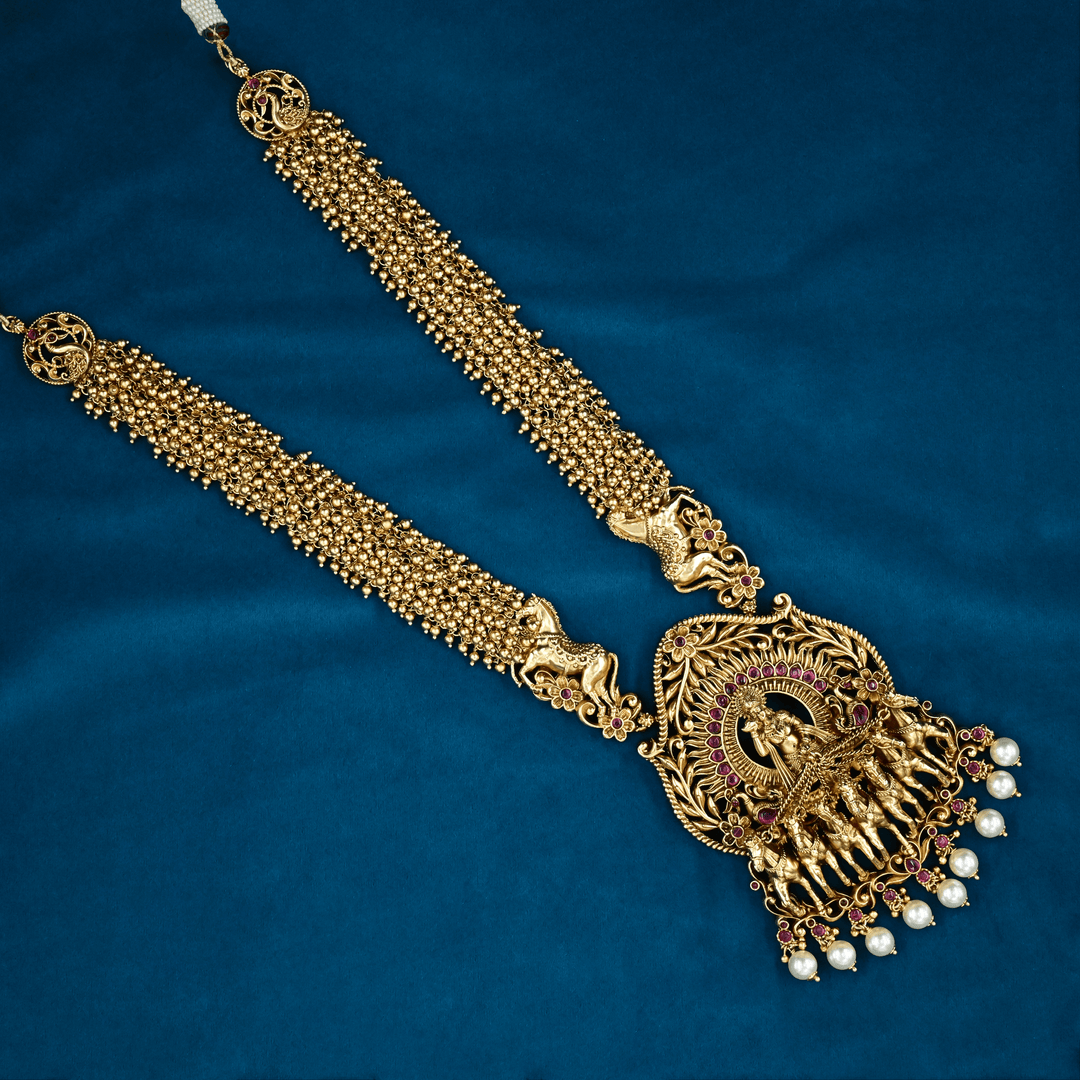 Temple Surya Bhagwaan Necklace Set