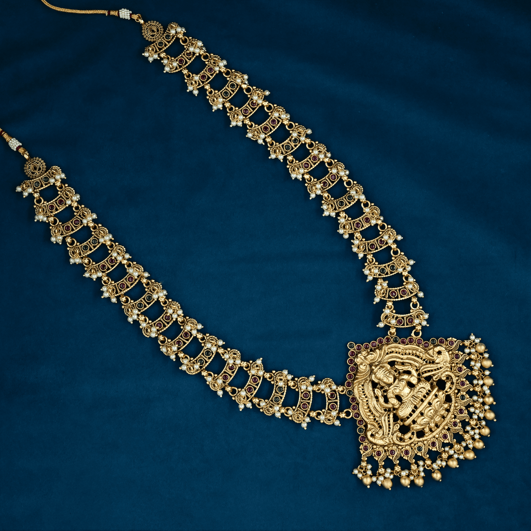 Temple Nakshi Necklace Set