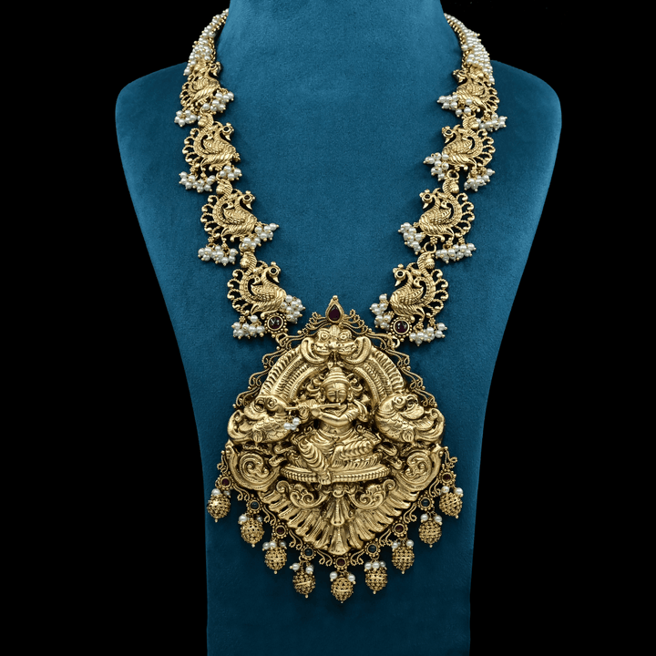 Temple Nakshi Necklace Set