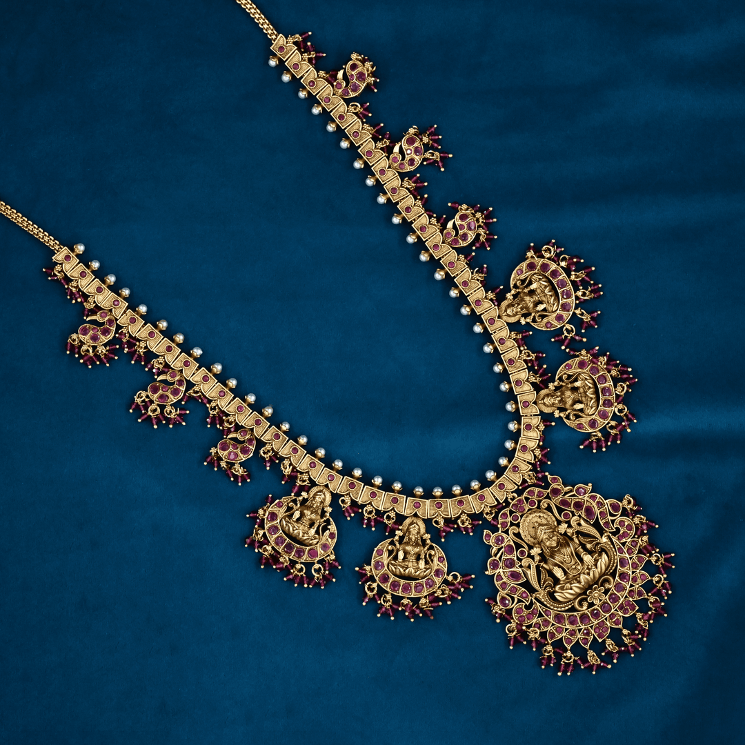 Temple Lakshmi Necklace Set