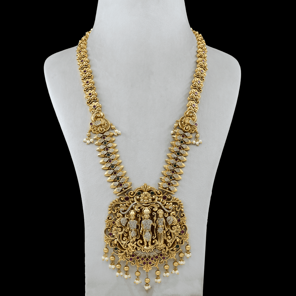 Temple Ram Parivar Necklace Set