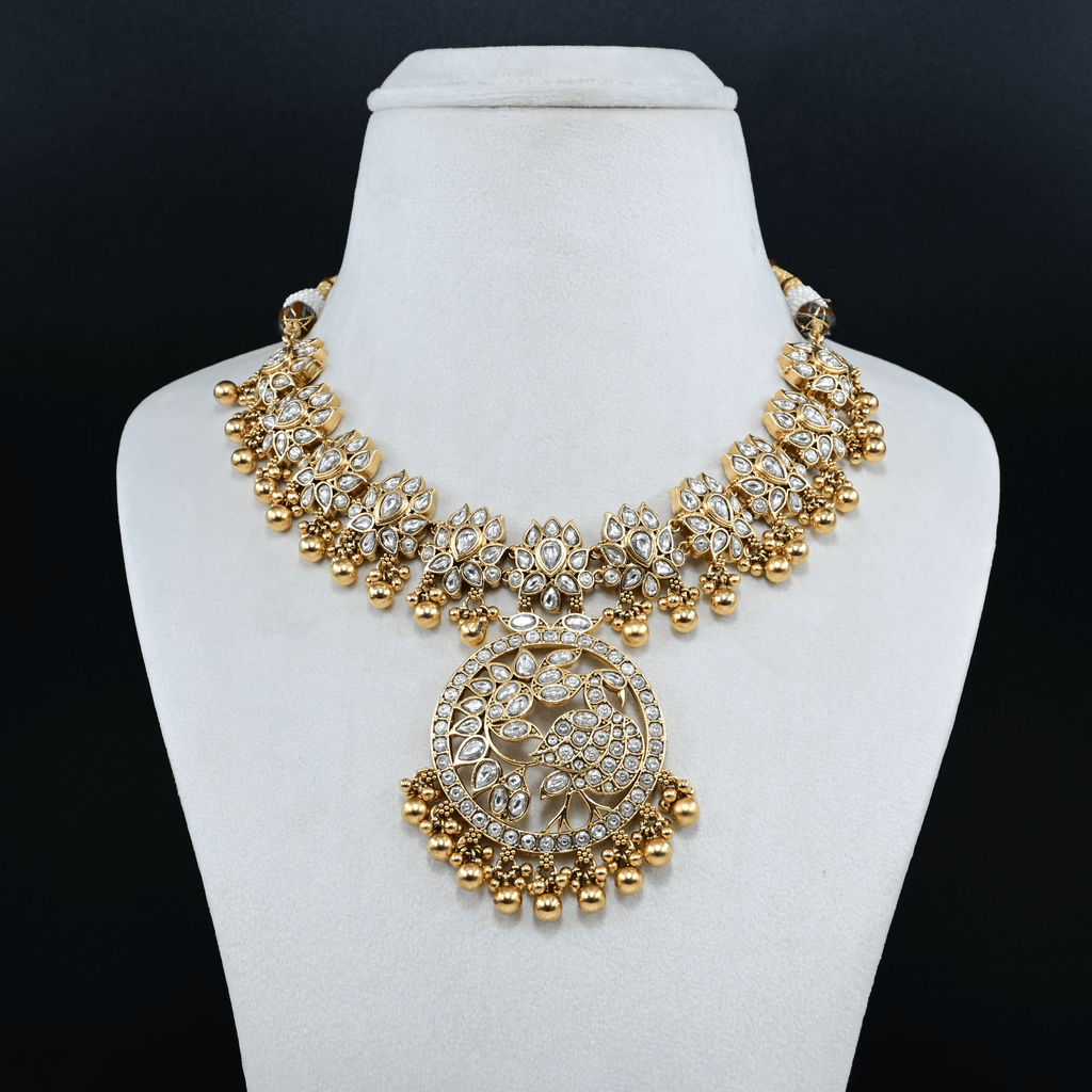 Temple Nakshi Short Necklace Set