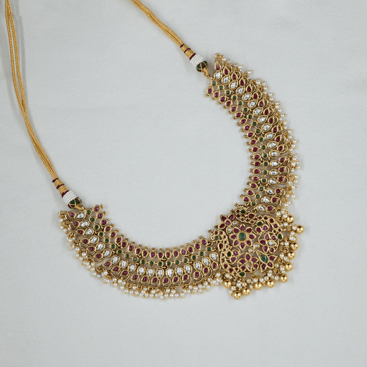 Temple Nakshi Short Necklace Set