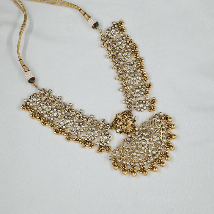 Temple Nakshi Short Necklace Set