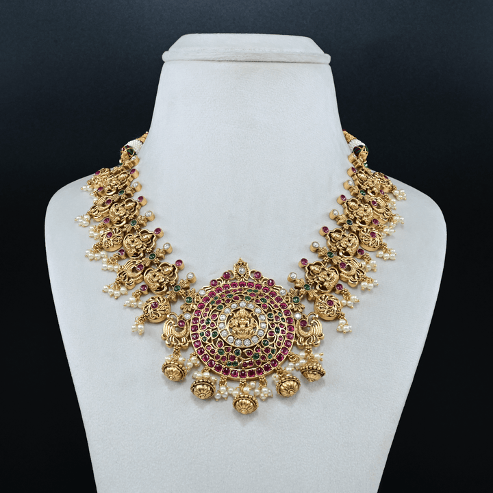 Temple Lakshmi Short Necklace Set