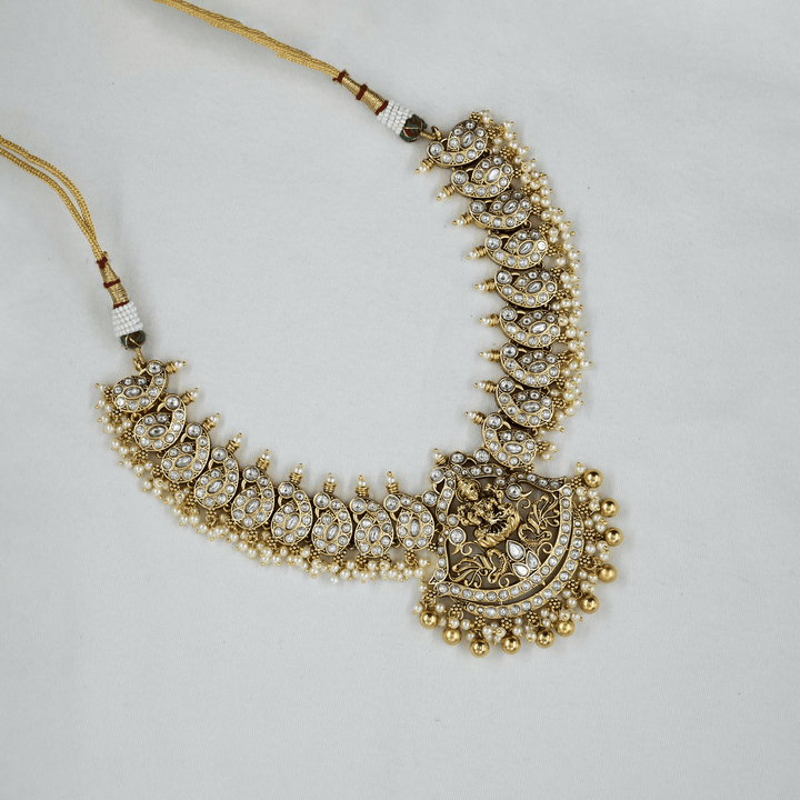 Temple Nakshi Short Necklace Set