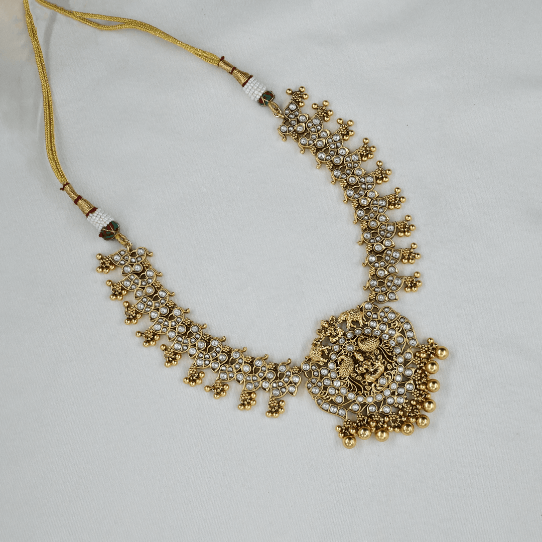 Temple Nakshi Short Necklace Set