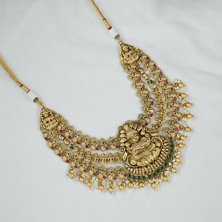 Temple Nakshi Short Necklace Set