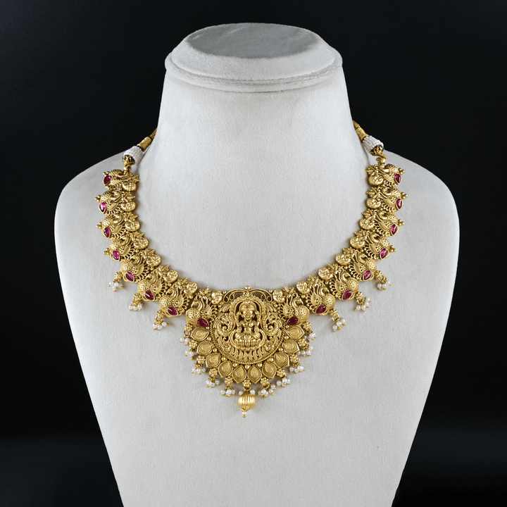 Temple Nakshi Short Necklace Set