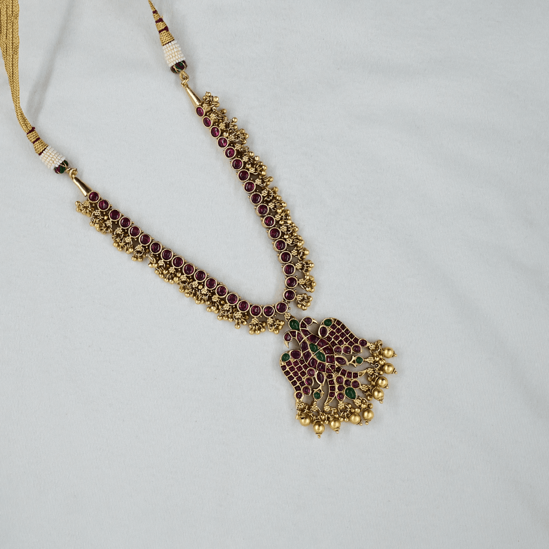 Temple Nakshi 2 in 1 Short Necklace Set