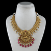 Temple Nakshi Short Necklace Set