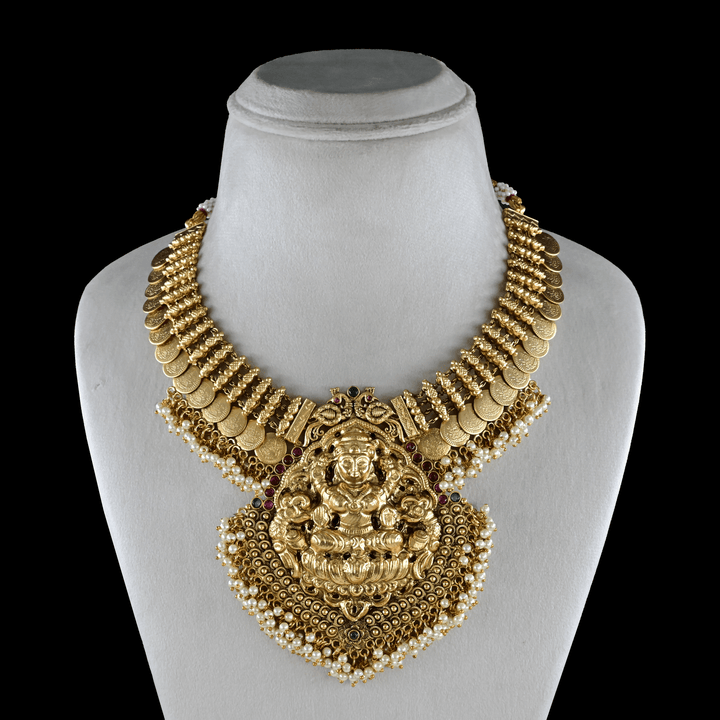 Temple Nakshi Short Necklace Set