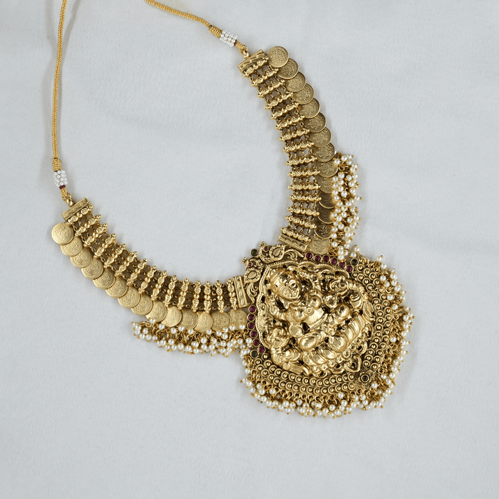 Temple Nakshi Short Necklace Set