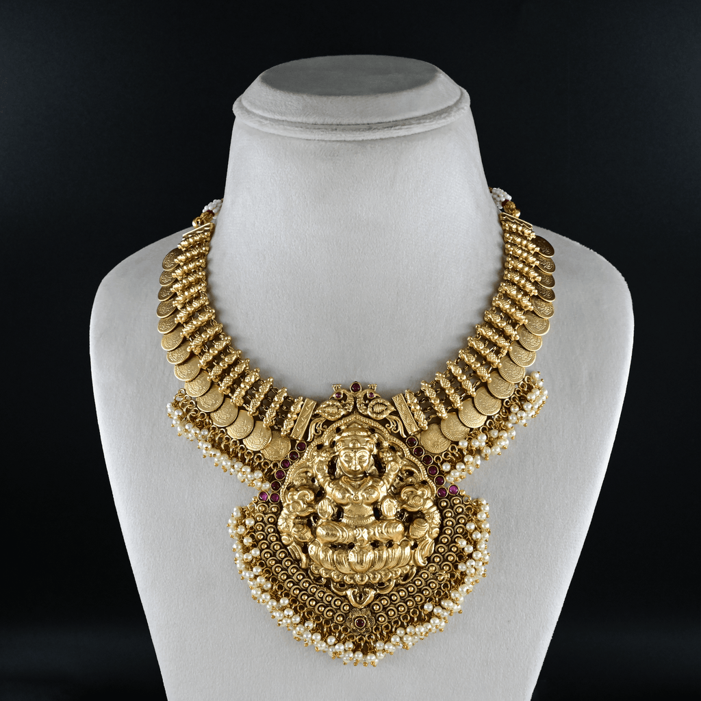 Temple Nakshi Short Necklace Set