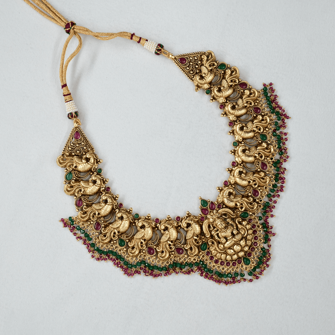 Temple Nakshi Heavy Necklace Set