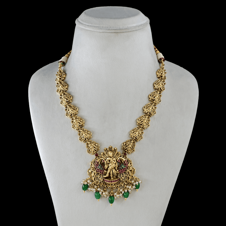 Temple Krishna Short Necklace Set