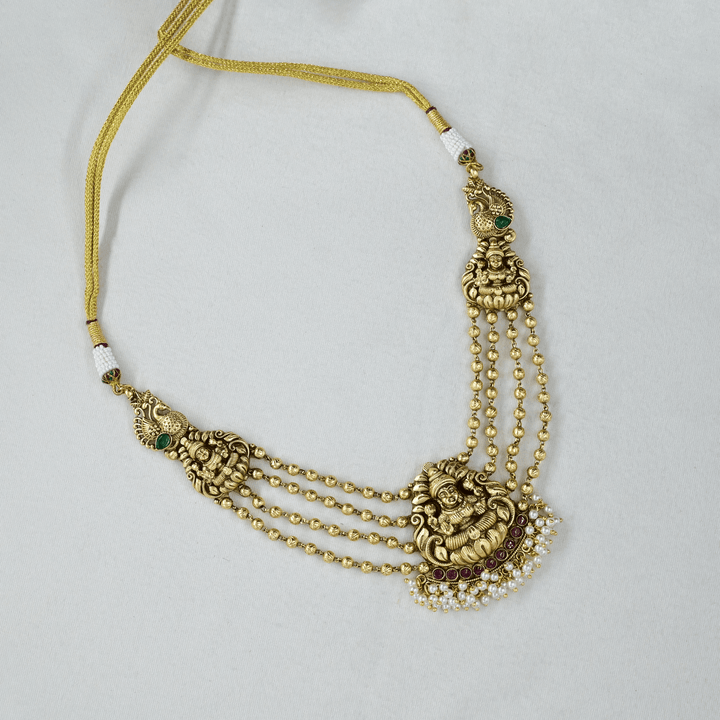 Temple Lakshmi Short Necklace Set