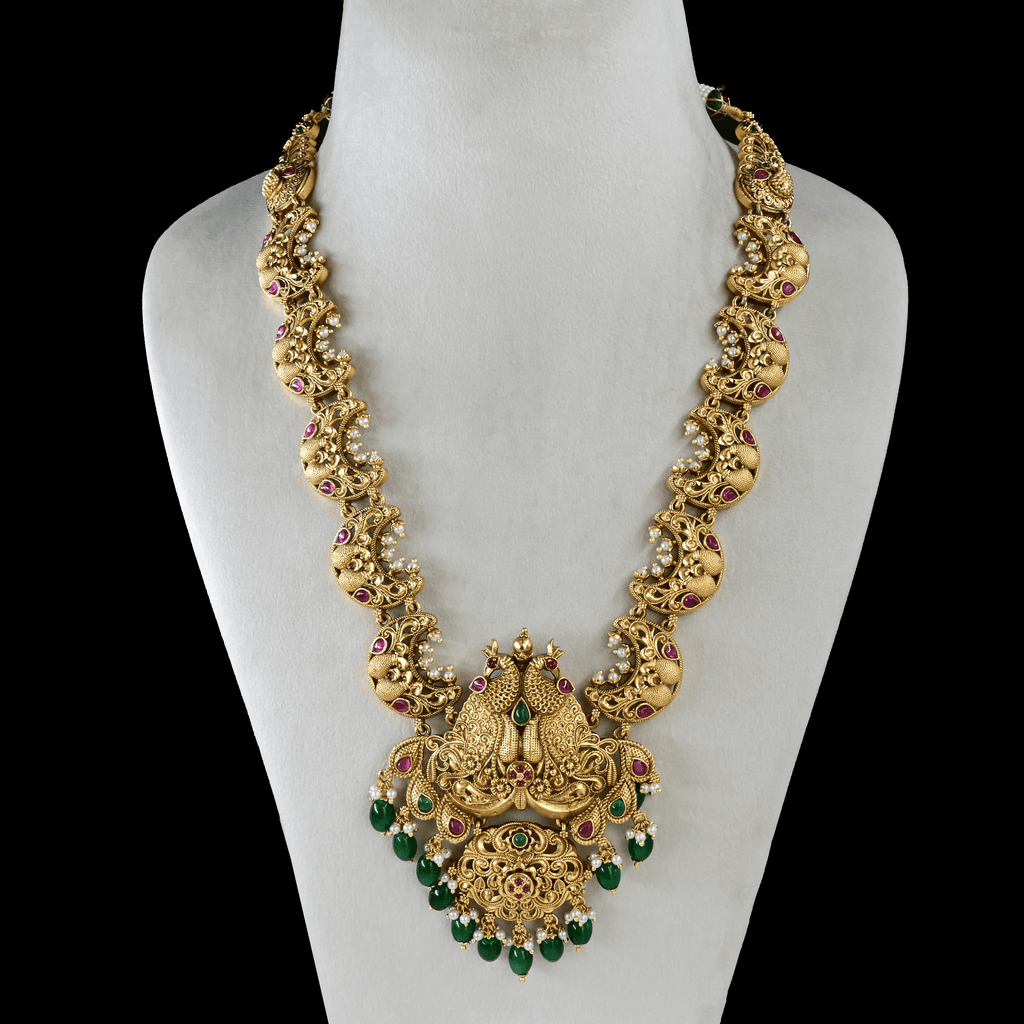 Temple Nakshi Heavy Necklace Set