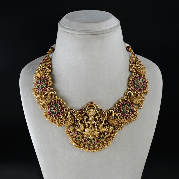 Temple Nakshi Short Necklace Set