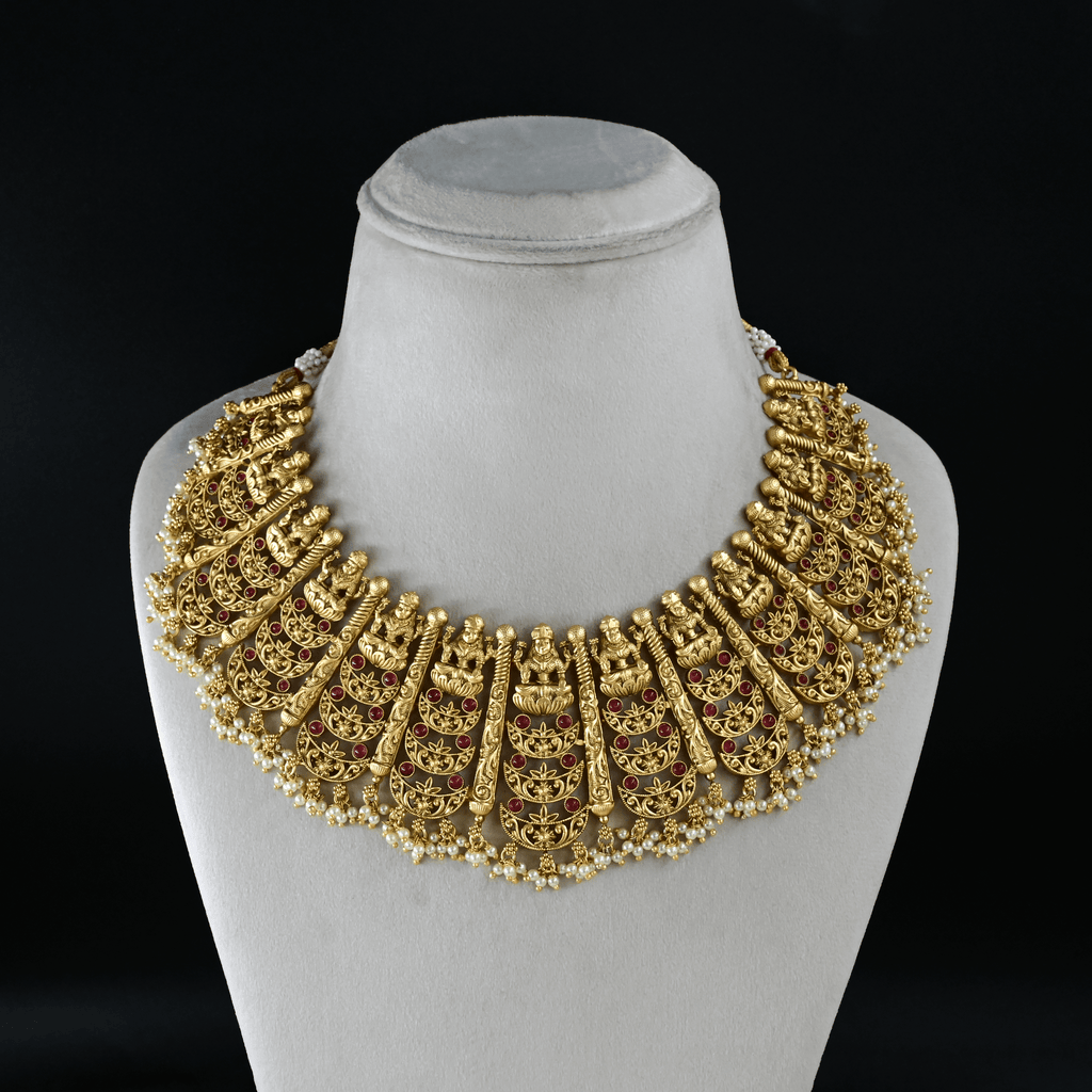 Temple Lakshmi Heavy Necklace Set