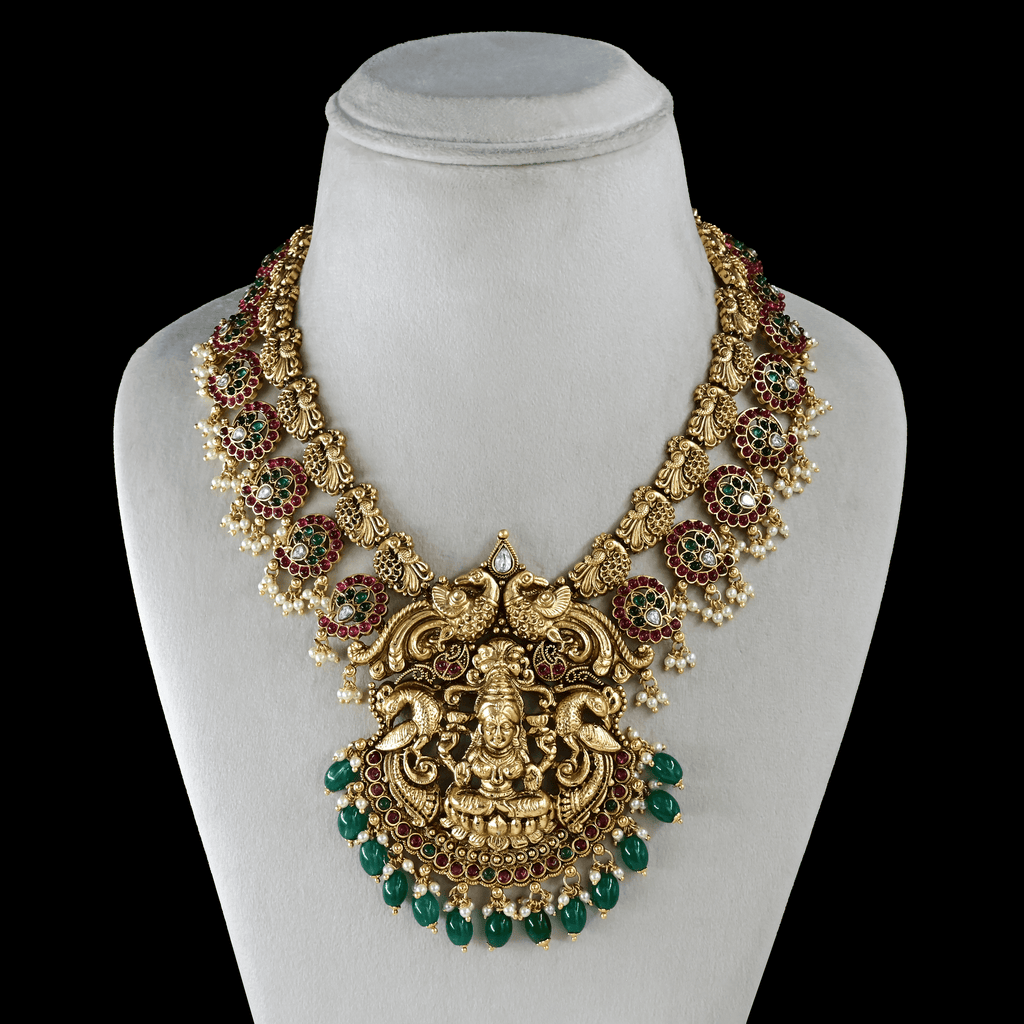 Temple Nakshi Heavy Necklace Set