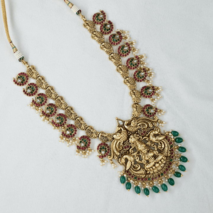 Temple Nakshi Heavy Necklace Set