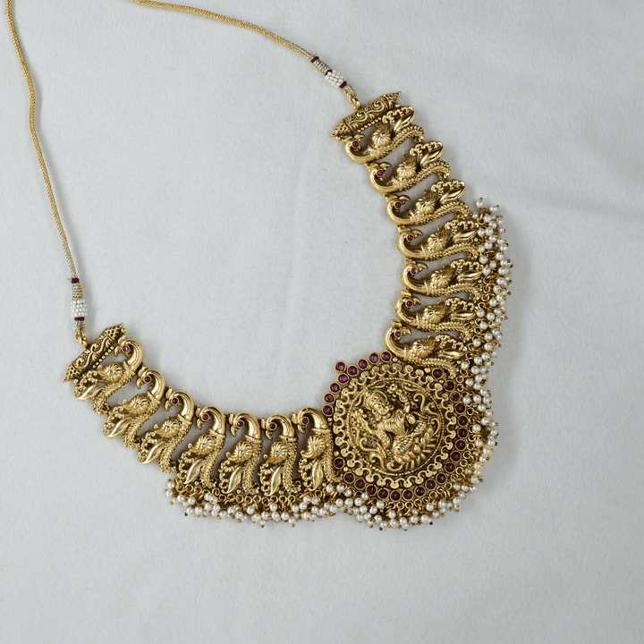 Temple Nakshi Heavy Necklace Set