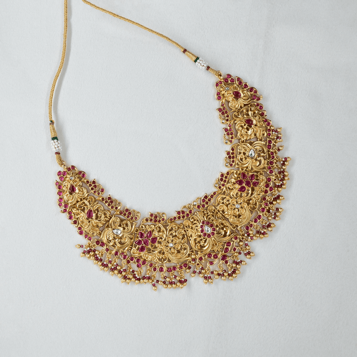 Temple Nakshi Heavy Necklace Set